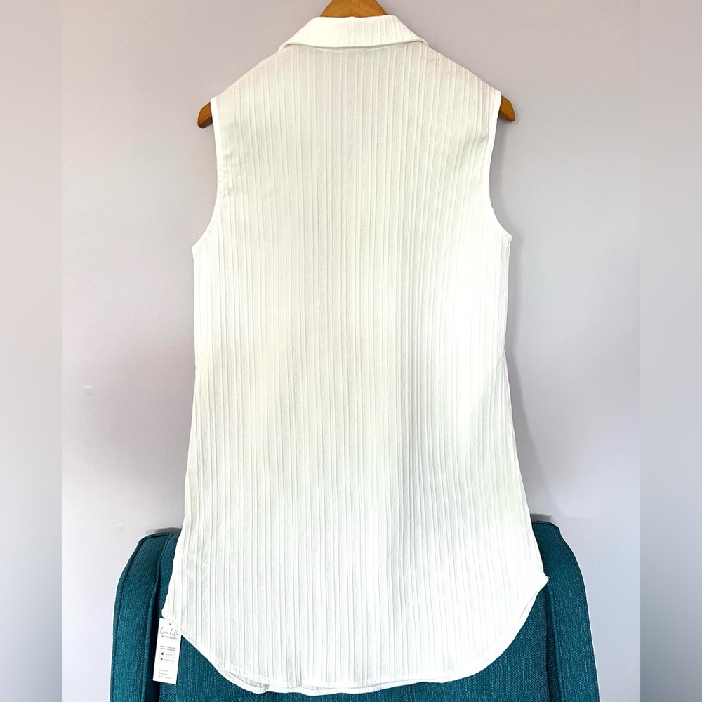 NWT White Ribbed Coverup - Picture 3 of 6